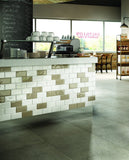 artigiano ceramic wall tile pictured in a coffee shop counter